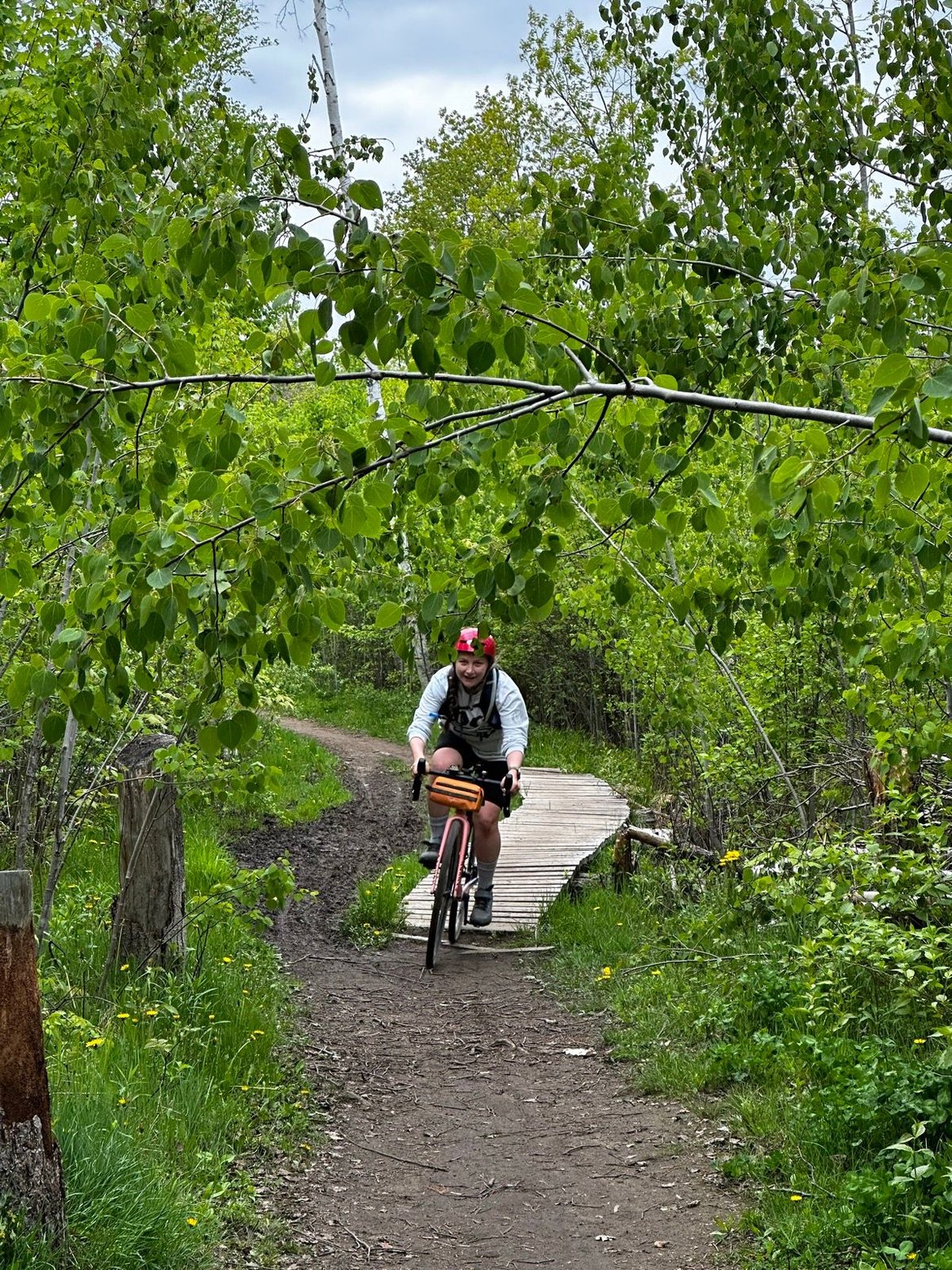 Riding around Bruce Pit with the gang