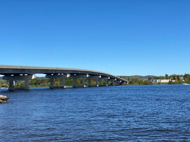 a bridge over a body of water