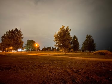 Britannia Park at night