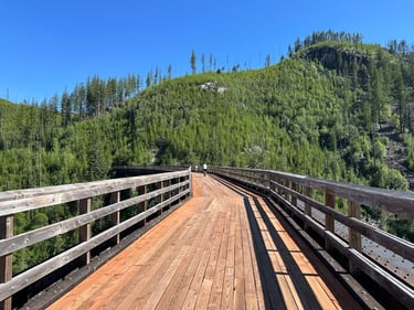 Exploring the Trestles at Myra Canyon