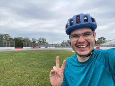 selfie in the formula 1 track