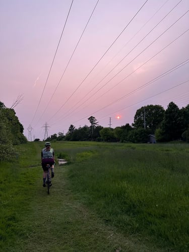 sunset gravel with Kerianne