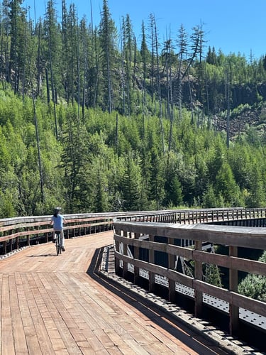 Exploring the Trestles at Myra Canyon