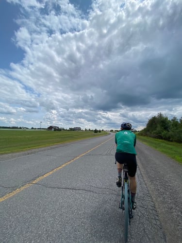 long fast ride with Olivia