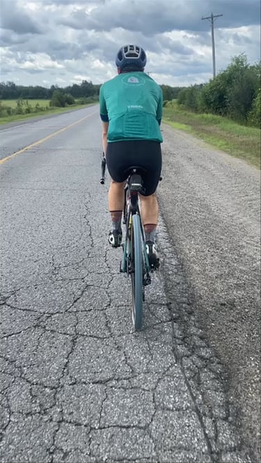 long fast ride with Olivia